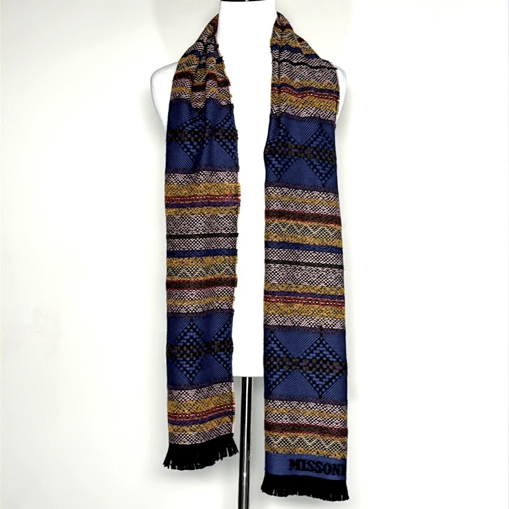 Missoni Multi Colored Mens & Women’s Woven Print Scarf - Picture 6 of 6